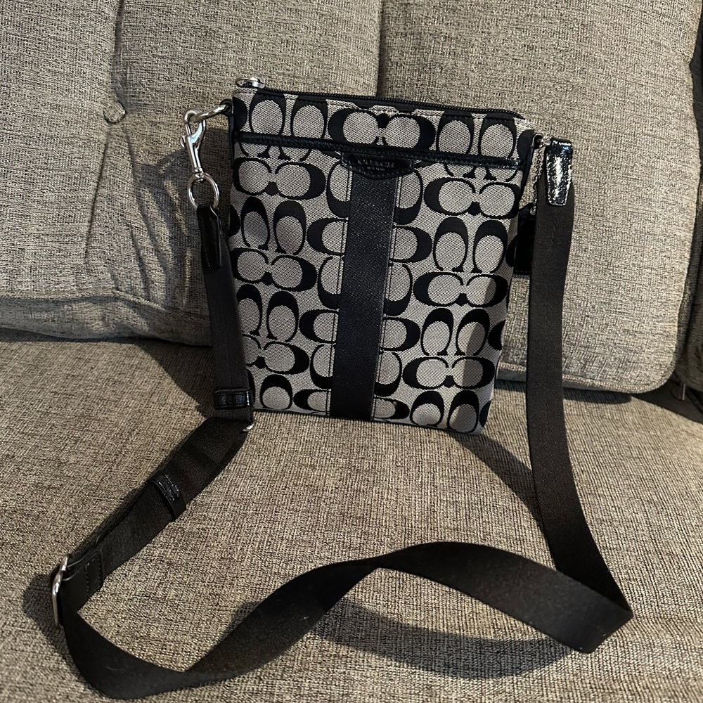 Coach Crossbody Bag Black& gray